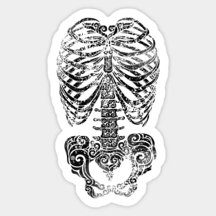 Swirly Bones Sticker